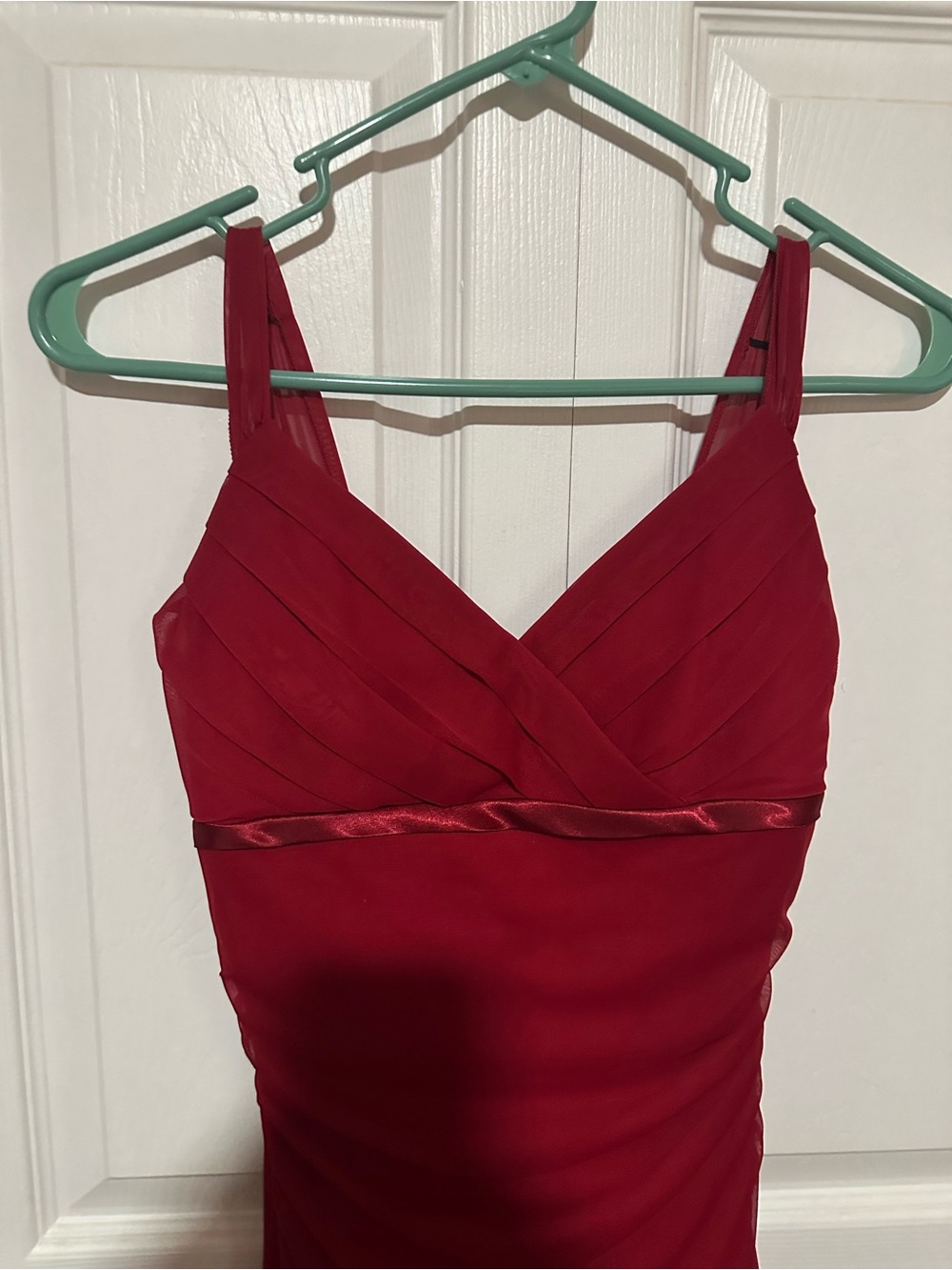 Ruby Rox Red V-Neck Spaghetti-Strap Cocktail Dress - Picture 3 of 4